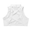 easyforever Kids Girls Sleeveless Criss Cross Back Mock Neck Crop Top Dance Sports Bra Dancewear Ivory 8 view 4