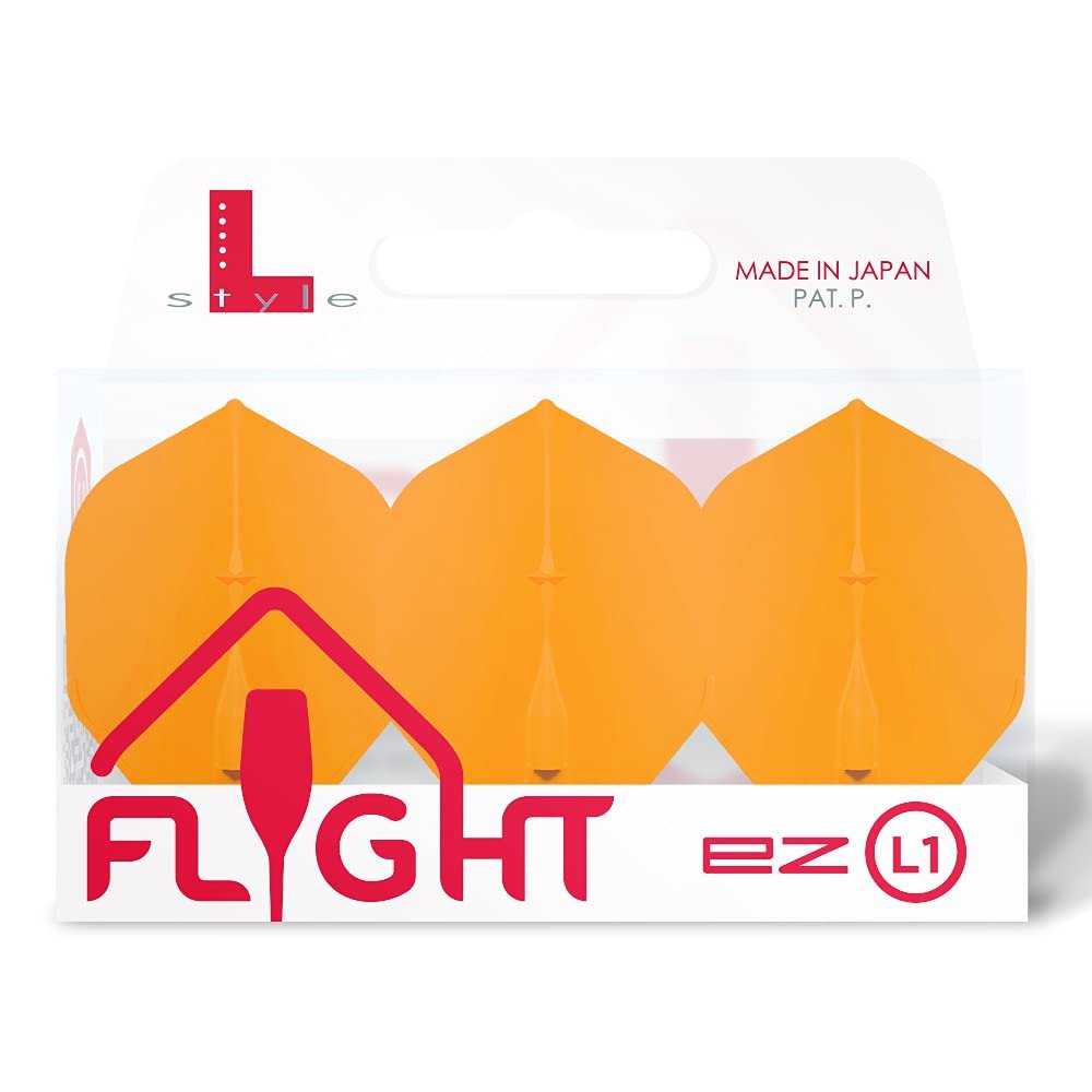 LSTYLE L1 Standard Dart Flights EZ Neon Orange 1 Set Pre-Molded
