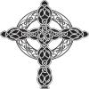 EW Designs Celtic Knot Cross and Circle Vinyl Decal Bumper Sticker (4" Tall) view 1