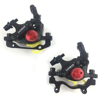 MTB Road HB-100 MTB Road Line Pulling Hydraulic Disc Brake Calipers Front & Rear Mountain Bike Disc Brake E-Bike Disc Brake (1 Pair Black)