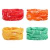 SMEHCF 4 Cashew Flower Headband Bandana Balaclava Half Face Mask Shield Head Hair Scarf Neck Gaiter Hat Multipurpose For WoMen Men Breathable Reusable Washable Red Orange Green Yellow view 2