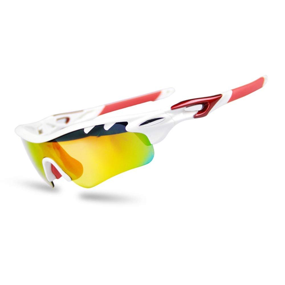 Outdoors Sunglasses Sports Sunglasses Protection Cycling Glasses with 4 Interchangeable Lenses Polarized UV400 and Myopia Sunglasses Sheet Sand for Cycling, Baseball,Fishing, Ski Running,Golf