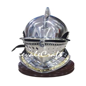 Medieval Knight Bergonet Helmet Halloween Costume