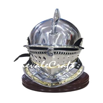 Medieval Knight Bergonet Helmet Halloween Costume
