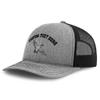 Custom Richardson Trucker Hat Canadian Goose Embroidery Design Polyester Mesh Baseball Cap Snaps Heather Gray/Black Personalized Text Here view 1