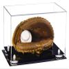 Better Display Cases Clear Acrylic Baseball Catchers Glove Display Case with White Risers (A011/V16) view 1