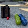 BuyBocceBalls Listing - Made in USA, Premium Quality Official Tournament Bocce Set - 107mm Blue and Lime Green Balls Nylon Bag; Regulation Size Balls 920 Grams (2 lbs. 1 oz.). view 1