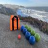 BuyBocceBalls Listing - Made in USA, Premium Quality Official Tournament Bocce Set - 107mm Blue and Lime Green Balls Nylon Bag; Regulation Size Balls 920 Grams (2 lbs. 1 oz.). view 3