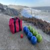BuyBocceBalls Listing - Made in USA, Premium Quality Official Tournament Bocce Set - 107mm Blue and Lime Green Balls Nylon Bag; Regulation Size Balls 920 Grams (2 lbs. 1 oz.). view 4