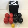 BuyBocceBalls Listing - Unique Bocce Set - 107mm with Black and Red Balls, Black Bag view 2