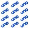 Azarxis Aluminum Alloy Paracord Tensioners Rope Adjuster, Ultralight Strong Tent Guyline Cord Adjuster Wind Rope Buckle (Blue (Three-Hole Shape) - 12 Pack) view 1