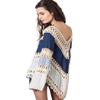 Itemnew Women's Casual Loose Fit Lace Patchwork Pullover Tops Cover Up (Free Size, Blue) view 2