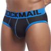 JOCKMAIL Low Rise Mens Sexy Underwear Mesh Breathable Sexy Men Briefs Male Panties for Men (L, Black) view 2