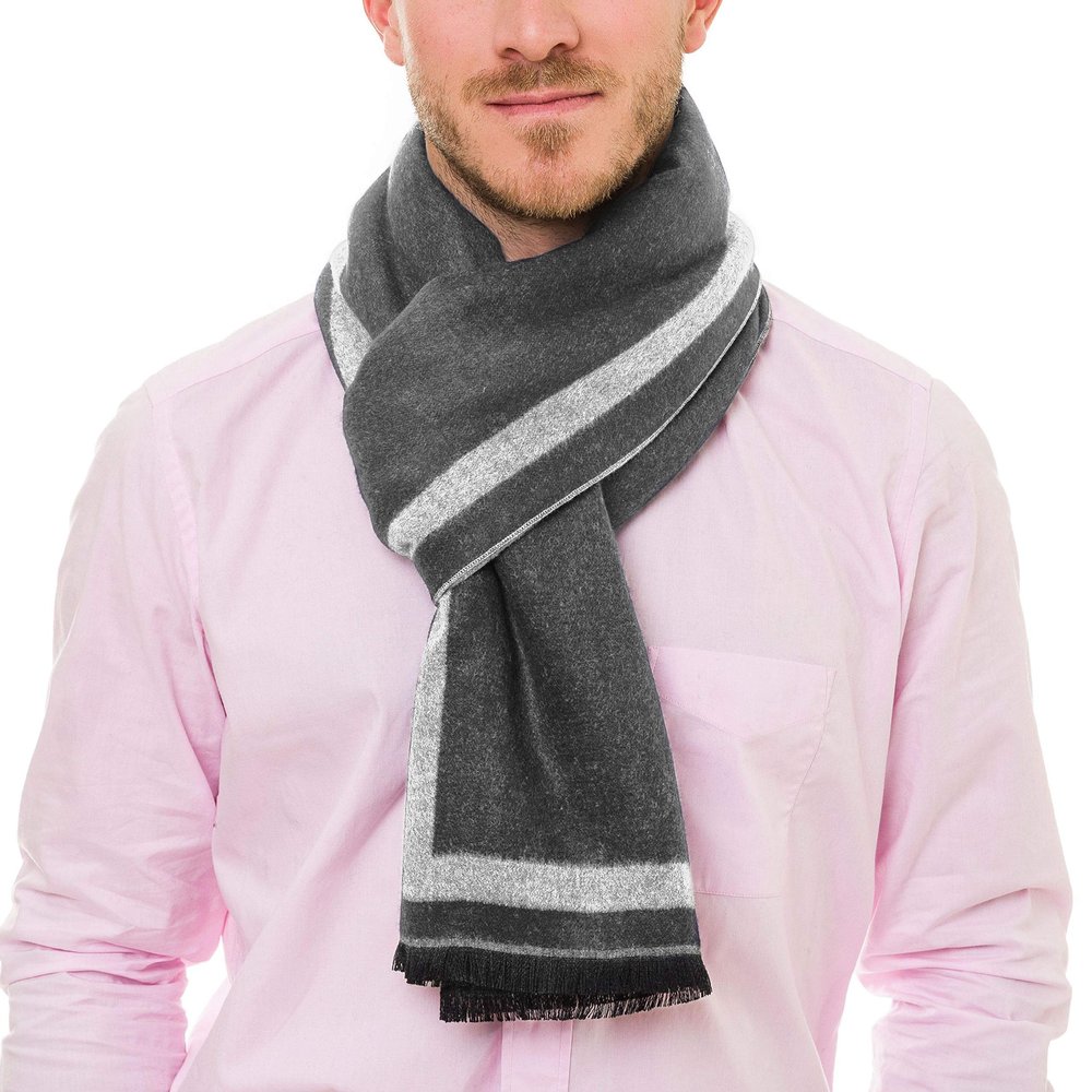 Scarf for Men Fall Winter Cashmere Touch Man Soft Elegant Classic Scarves (TA01-1)