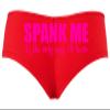 Knaughty Knickers Spank Me Its The Only Way I Will Learn I'll Red Boyshort BDSM view 1