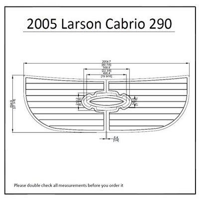 ZY 2005 Larson Cabrio 290 Swim Platform Pad 6mm Boat EVA Teak Decking 1/4" 6mm (New Light Brown with Black Lines)