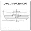 ZY 2005 Larson Cabrio 290 Swim Platform Pad 6mm Boat EVA Teak Decking 1/4" 6mm (New Light Brown with Black Lines) view 1