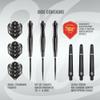 Shot! Darts Tribal Weapon 4 Steel Tip Dart Set | 90% Tungsten Barrels | Center Balanced with Precision Grips | Handcrafted Professional Darts with Flights | Metal Tips | Made in New Zealand view 3