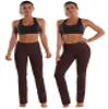 BUBBLELIME 29"/31"/33"/35" 4 Styles Women's Slim Fit Yoga Pants Tummy Control - Slim Fit_Mahoganymaroon M_35" Inseam view 3
