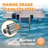 Boat Ladder 3 Step,Stainless Steel Telescoping Heavy Duty Pontoon Swim Boarding Ladder for Outboards,Yacht,Marine Fishing Boat view 2
