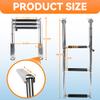 Boat Ladder 3 Step,Stainless Steel Telescoping Heavy Duty Pontoon Swim Boarding Ladder for Outboards,Yacht,Marine Fishing Boat view 3
