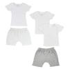 bambini Infant T-Shirts and Shorts - Medium White/Grey view 1