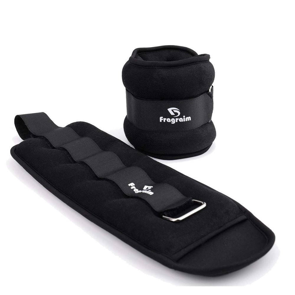 Ankle Weights, 4 Lbs X 2 Wrist Leg Arm Weights for Women and Men, Comfortable and Soft, Pretty Sturdy, Perfect for Dancing, Running, Walking, Fitness, Workout, Physical Therapy - Black