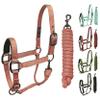 Derby Originals Desert Rose Collection Blackout Reflective Safety Stable Horse Halters with Matching Lead Ropes view 1
