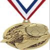 Crown Awards Custom Soccer Medals, 2" Soccer Medal with Free Neck Ribbon and 4 Lines of Engraving Included 50 Pack view 1