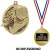 Crown Awards Custom Soccer Medals, 2" Soccer Medal with Free Neck Ribbon and 4 Lines of Engraving Included 50 Pack view 2
