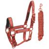 Derby Originals Desert Rose Collection Rose Gold Reflective Safety Stable Horse Halters with Matching Lead Ropes view 2