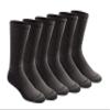 Dickies Men's Dri-Tech Essential Moisture Control Crew Socks Multipack, Charcoal (6 Pairs), X-Large view 1