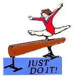 Snowflake Designs Just Do It Gymnastics Balance Beam Pin - #1723