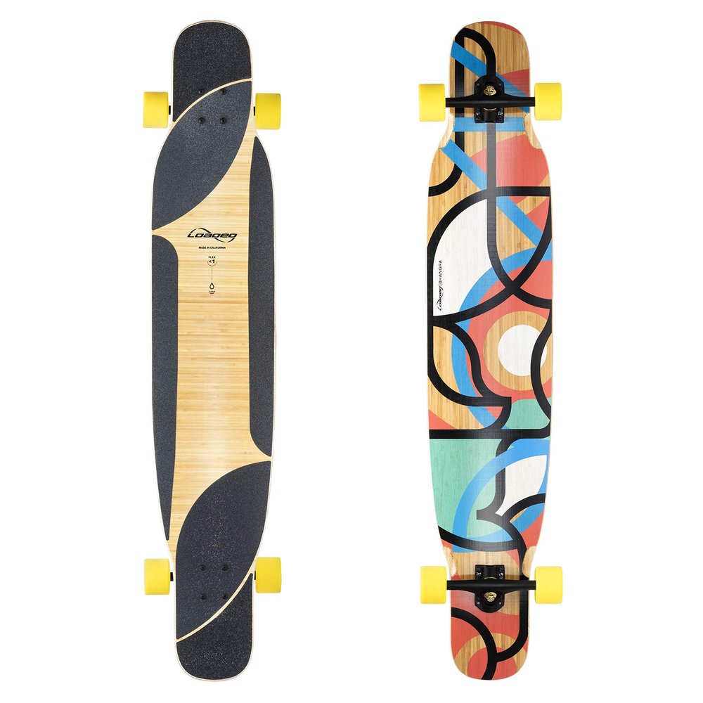 Loaded Boards Bhangra V2 Bamboo Longboard Skateboard Complete (86a Stimulus, Flex <1)