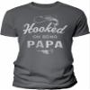 Hooked On Being Papa - Funny Papa Fishing Shirt for Men - F/Charcoal-4X view 1