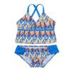 Alvivi Big Girls' Youth Girls 2 Piece Strappy Back Bikini Swimsuit Bathing Suit Top with Swim Briefs Blue 5-6 view 3