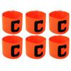 Onwon 6 Pieces Elastic Soccer Captain Armband Adjustable Football Basketball Player Bands for Adult Youth (Orange) view 1