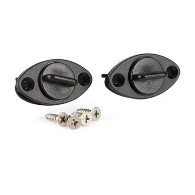 2 Pcs Universal Kayak Drain Plug Kit,Canoe Boat Course Thread Drain Plug Fishing Replacement Accessories with 4 Screws Black