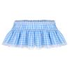 Freebily Sissy Women Pleated Short Plaid Gingham A-line Dress Baby Crossdressing Mini Skirt Clubwear Light Blue Small view 3