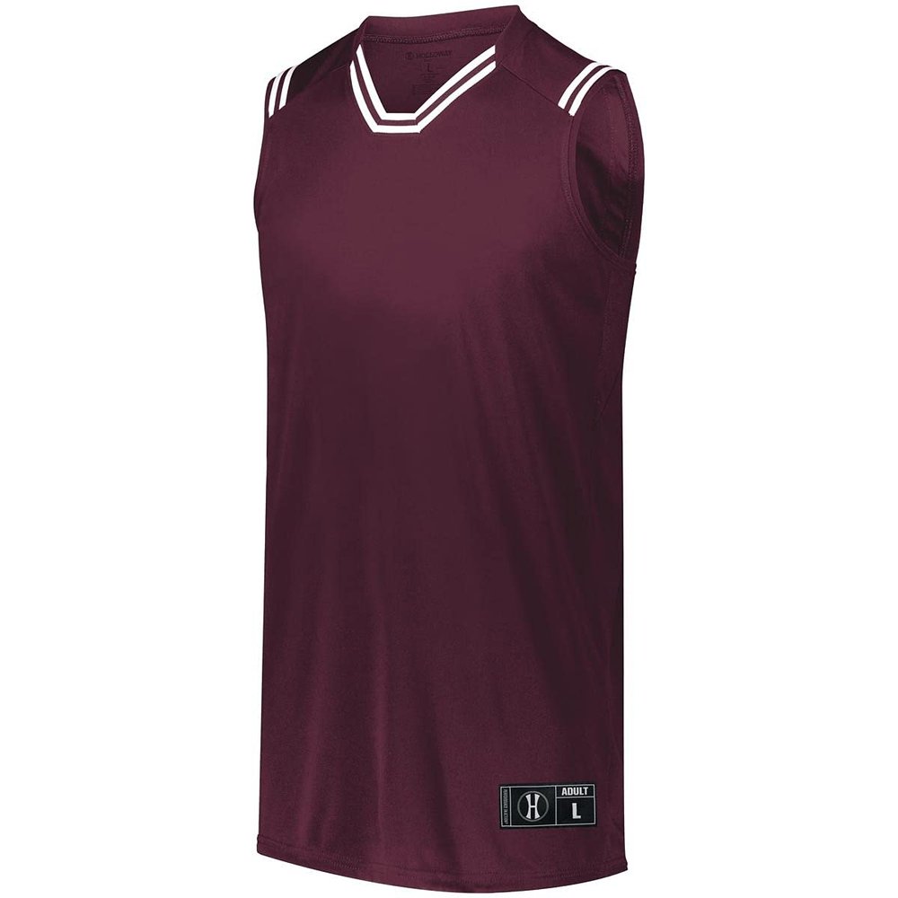 Holloway Men's XXX-Large Sleeveless, Maroon/White