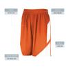 Augusta Sportswear Step-Back Basketball Shorts, Orange/White, 3XL view 4