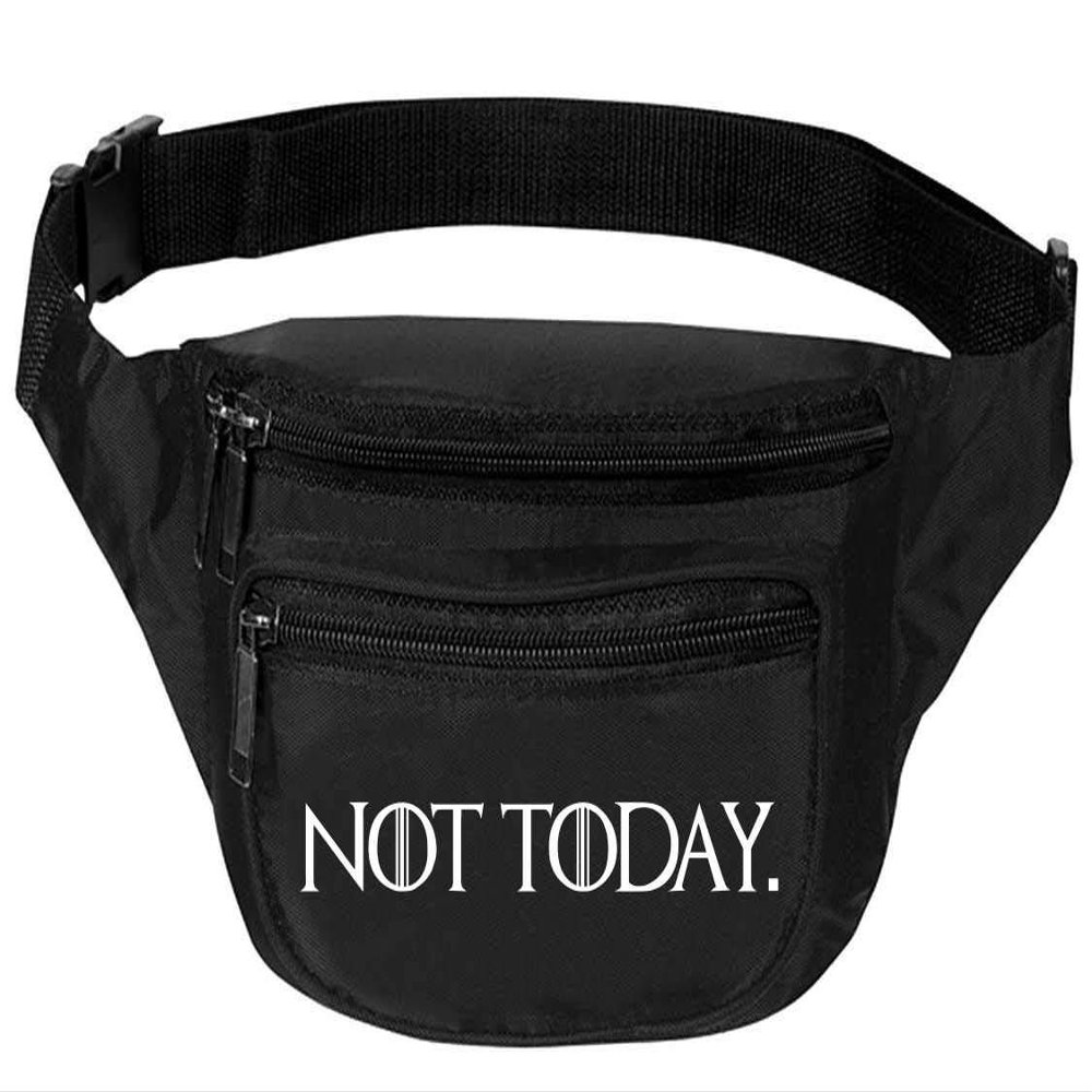 ALLNTRENDS Adult Waist Pack Not Today Cool Travel Pack Popular Fanny Pack (Black)