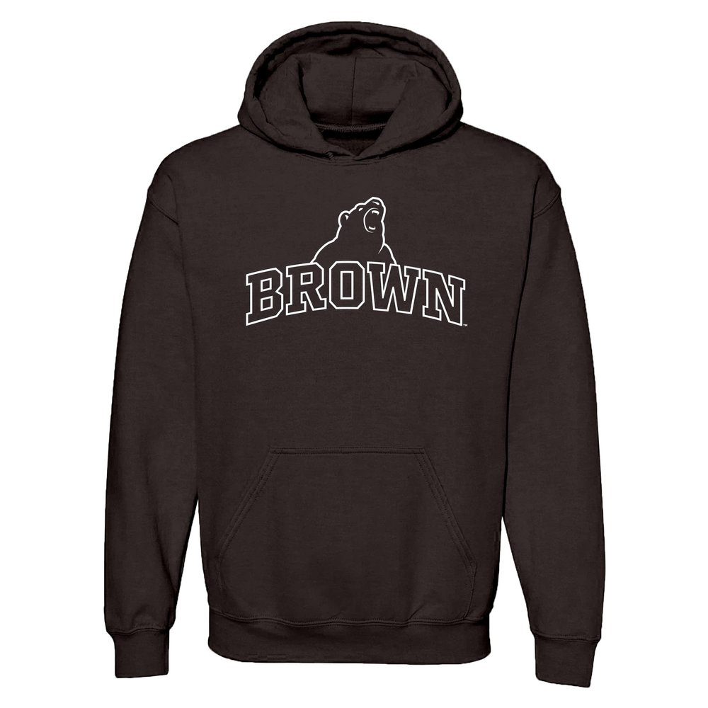 AH03 - Brown University Bears Arch Logo HOODIE - 3X-Large - Dk Chocolate