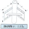 Dock Hardware 3" Galvanized Inside Corner Dock Pipe Holder DH INPH03 view 2