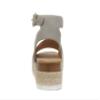 Soda Topic Open Toe Buckle Ankle Strap Espadrilles Flatform Wedge Casual Sandal (Dove Grey, 6.5) view 2