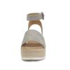 Soda Topic Open Toe Buckle Ankle Strap Espadrilles Flatform Wedge Casual Sandal (Dove Grey, 6.5) view 3