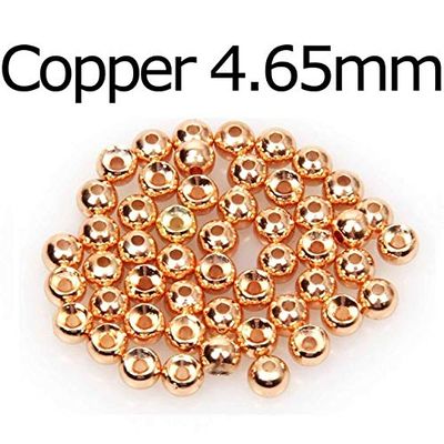Fly Tying Material 100 Pcs Gold Copper Black Nickle Tungsten Bead Fly Tying Beads Fly Fishing Nymph Head Ball Beads - (Color: 4.65C)