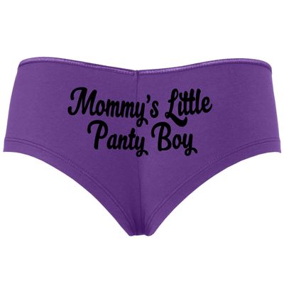 Knaughty Knickers Mommy's Little Panty Boy - Momma's Sissy Boi - Men In Ladys Purple Boyshort Panties With Adult Design