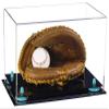 Better Display Cases Clear Acrylic Baseball Catchers Glove Display Case with Blue Risers (A011/V16) view 1