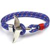 Unisex Nylon Paracord Rope Whale Tail Bracelet for Men and Women 8 Inches (Sapphire Blue) view 1